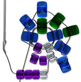 Illustration of beading stitch